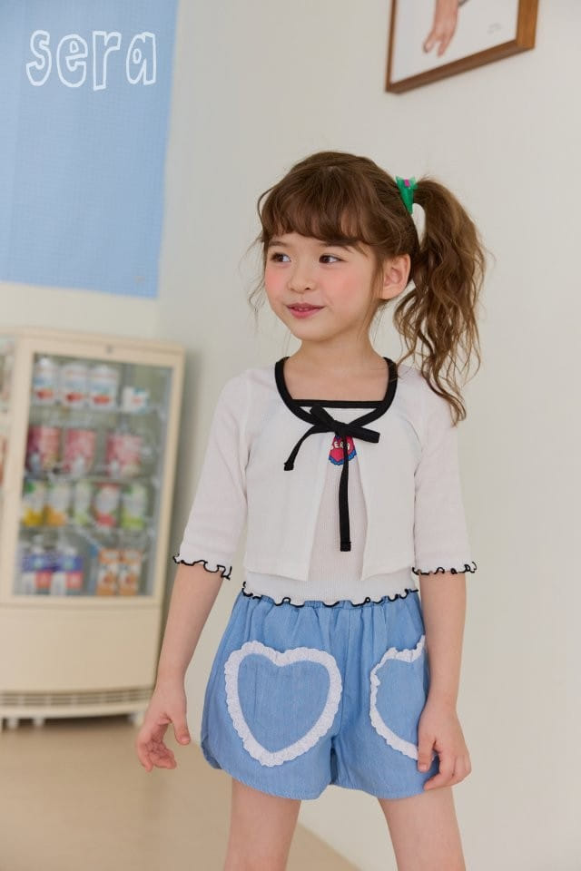 Sera - Korean Children Fashion - #kidzfashiontrend - Rib Cardigan Set - 2