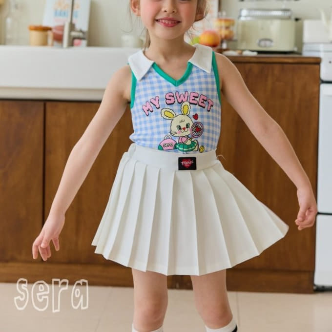 Sera - Korean Children Fashion - #kidzfashiontrend - Preppy Wrinkle Skirt