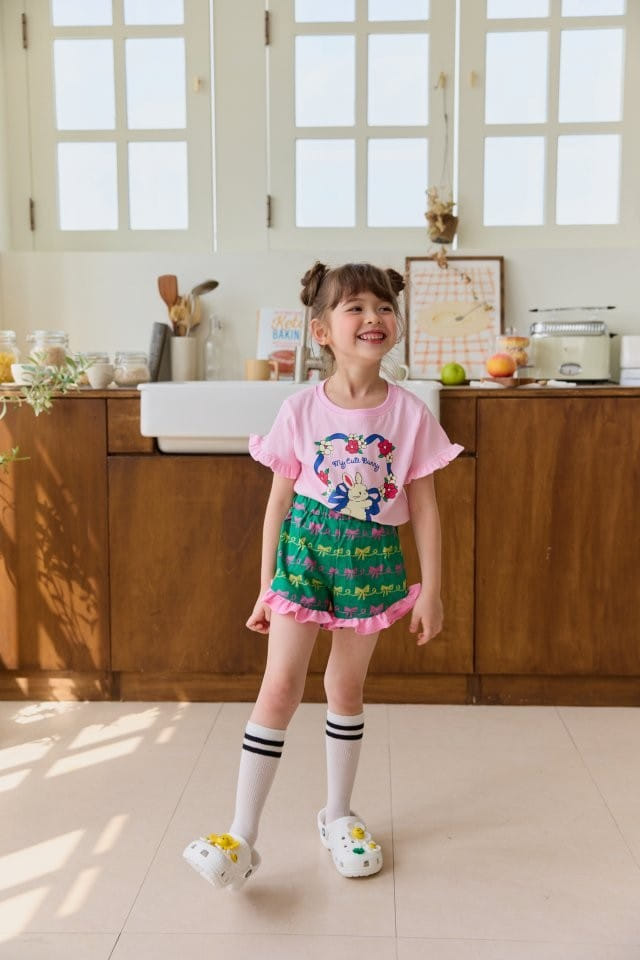 Sera - Korean Children Fashion - #kidzfashiontrend - Ribbon Print Pants - 5