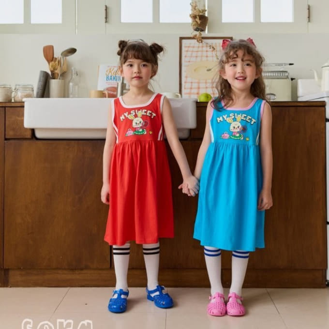 Sera - Korean Children Fashion - #kidzfashiontrend - Tennis Sleeveless One-Piece