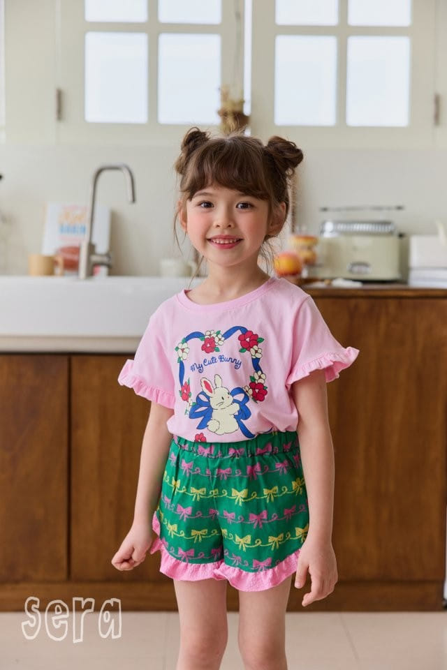 Sera - Korean Children Fashion - #minifashionista - Ribbon Print Pants - 9