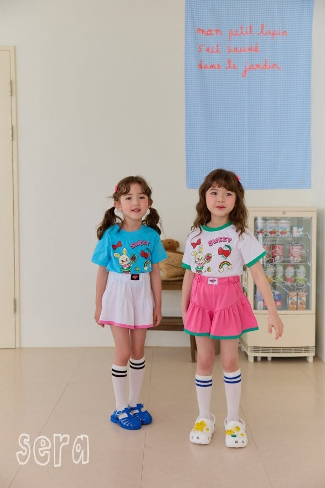 Sera - Korean Children Fashion - #toddlerclothing - Sweet Skirt Pants Top Bottom Set - 7