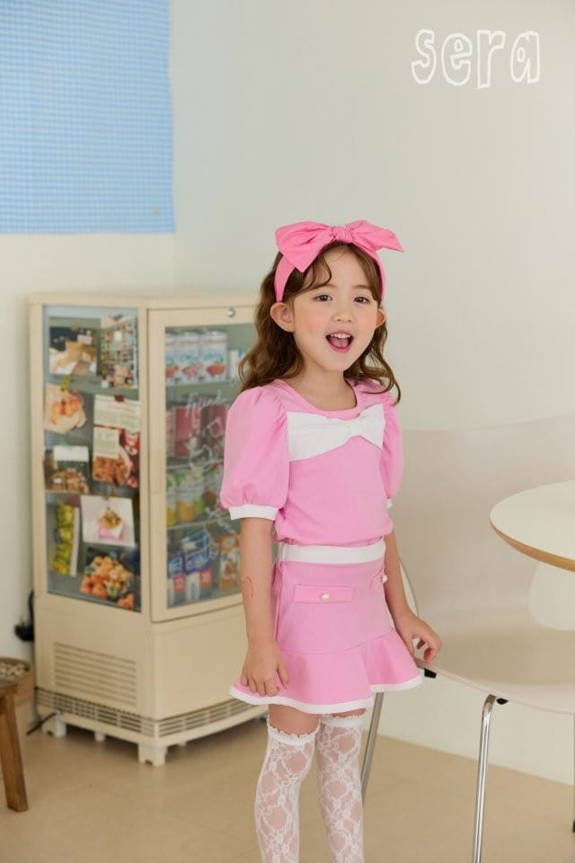 Sera - Korean Children Fashion - #todddlerfashion - Pearl Skirt Top Bottom Set - 4