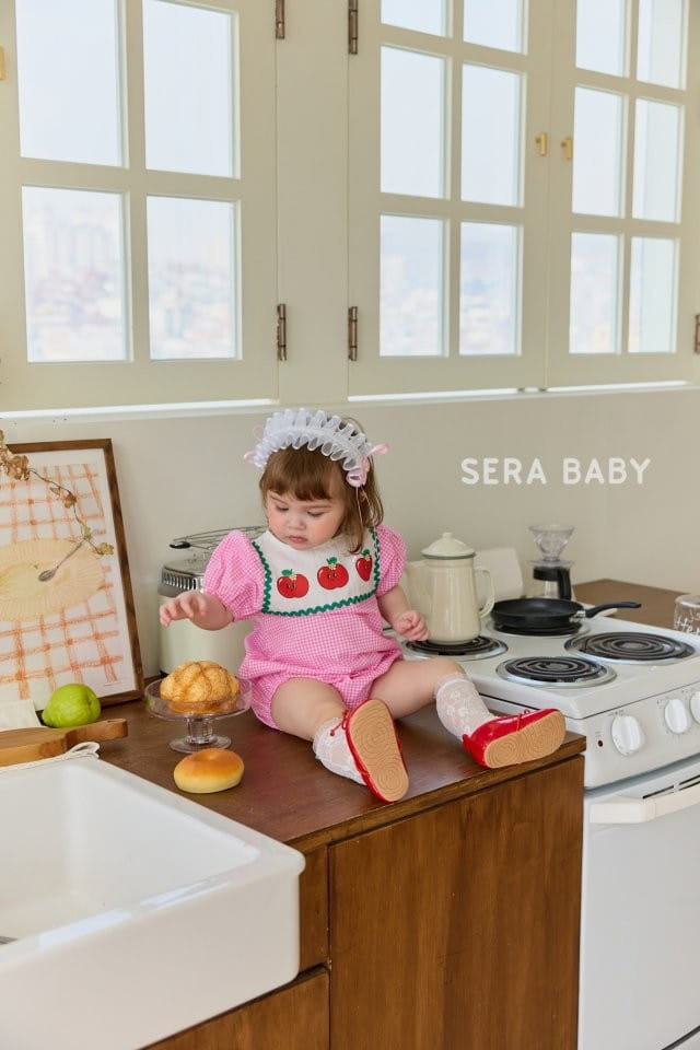 Sera baby - Korean Baby Fashion - #babyboutique - Apple Check Body Suit - 6