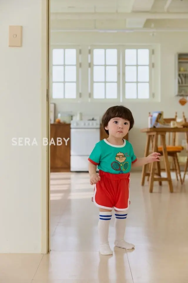 Sera baby - Korean Baby Fashion - #babygirlfashion - Tennis Shorts Top Bottom Set - 4