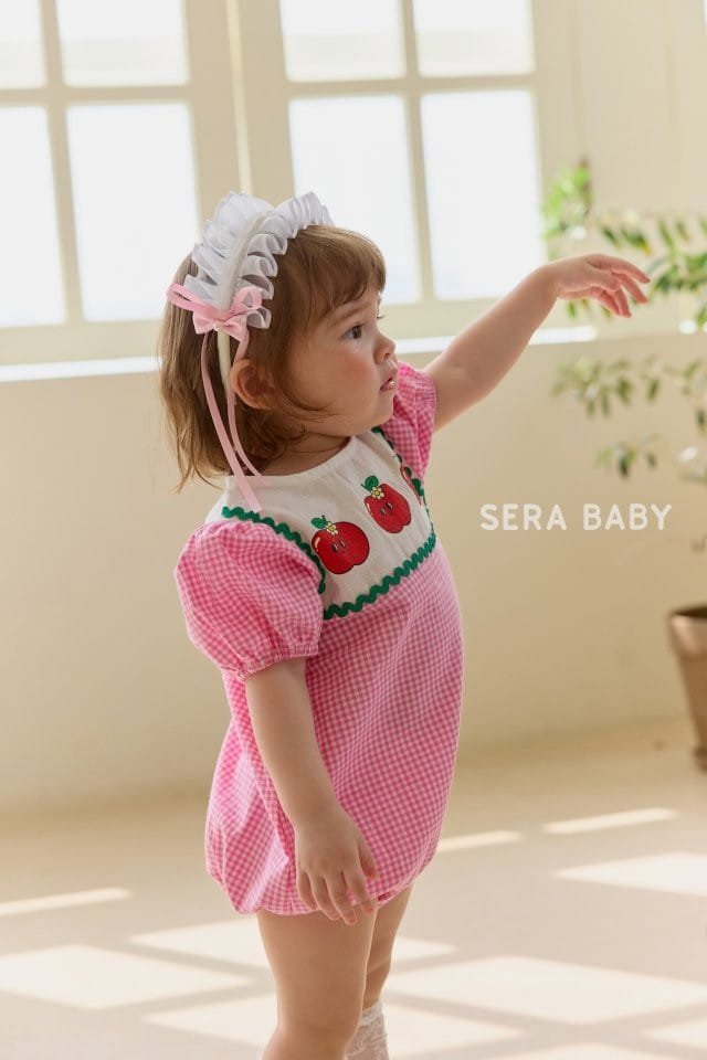 Sera baby - Korean Baby Fashion - #smilingbaby - Apple Check Body Suit - 5