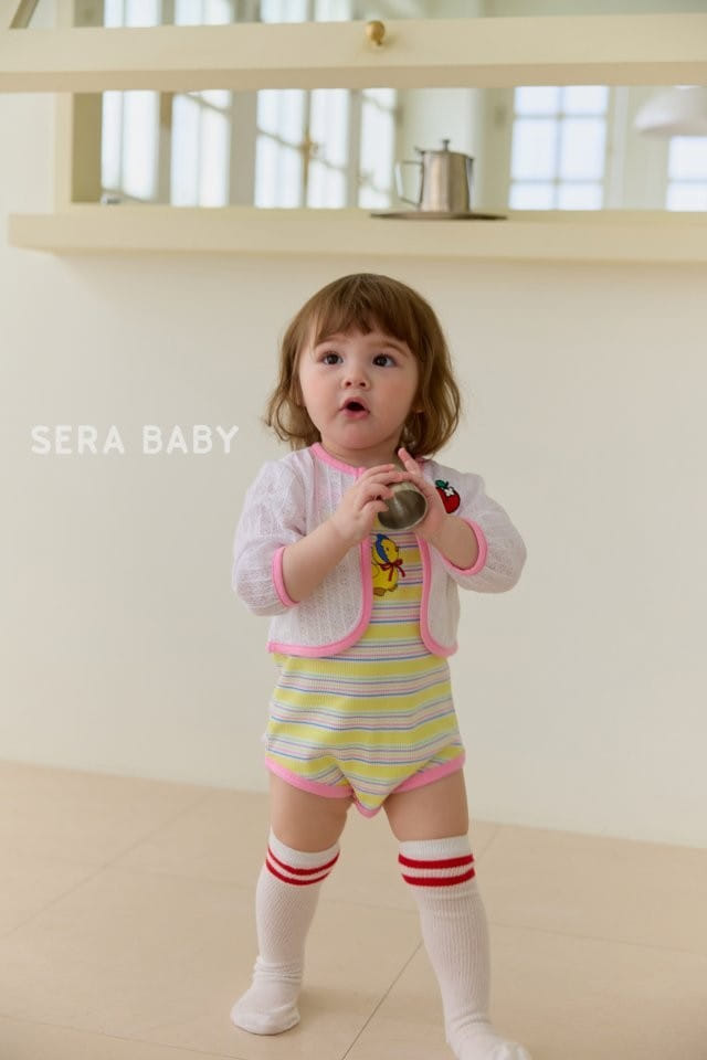 Sera baby - Korean Baby Fashion - #onlinebabyshop - Chick String ST Body Suit - 4