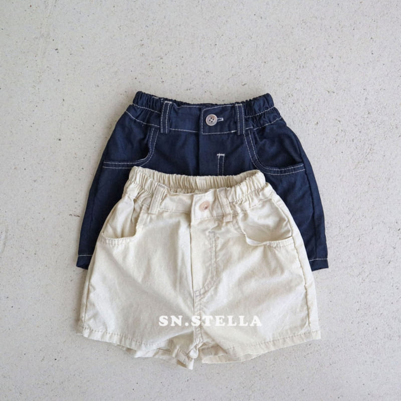 Sn.stella - Korean Children Fashion - #kidsshorts - Stitch Pants - 11