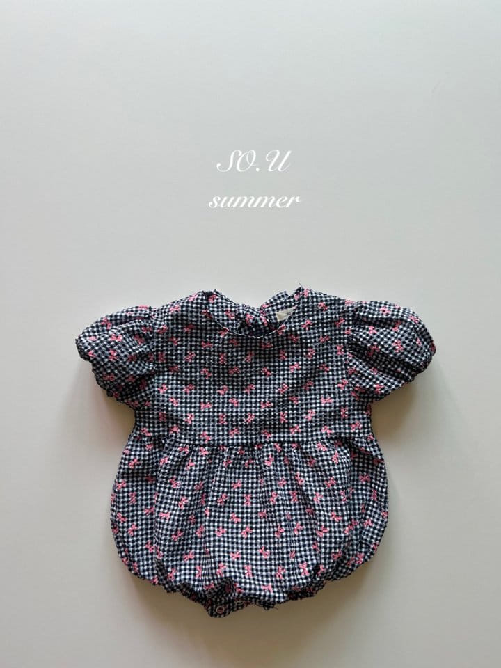 So U - Korean Baby Fashion - #babyboutique - Check Ribbon Body Suit - 8