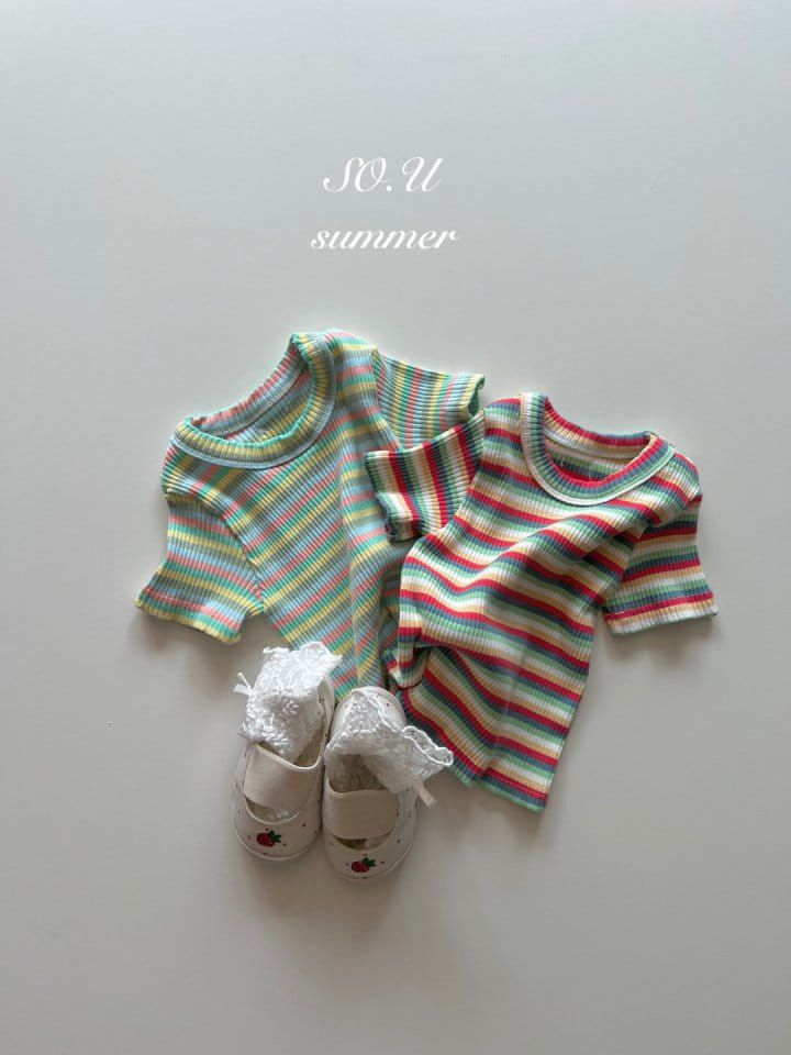 So U - Korean Baby Fashion - #babyboutiqueclothing - Rainbow Tteok Tee