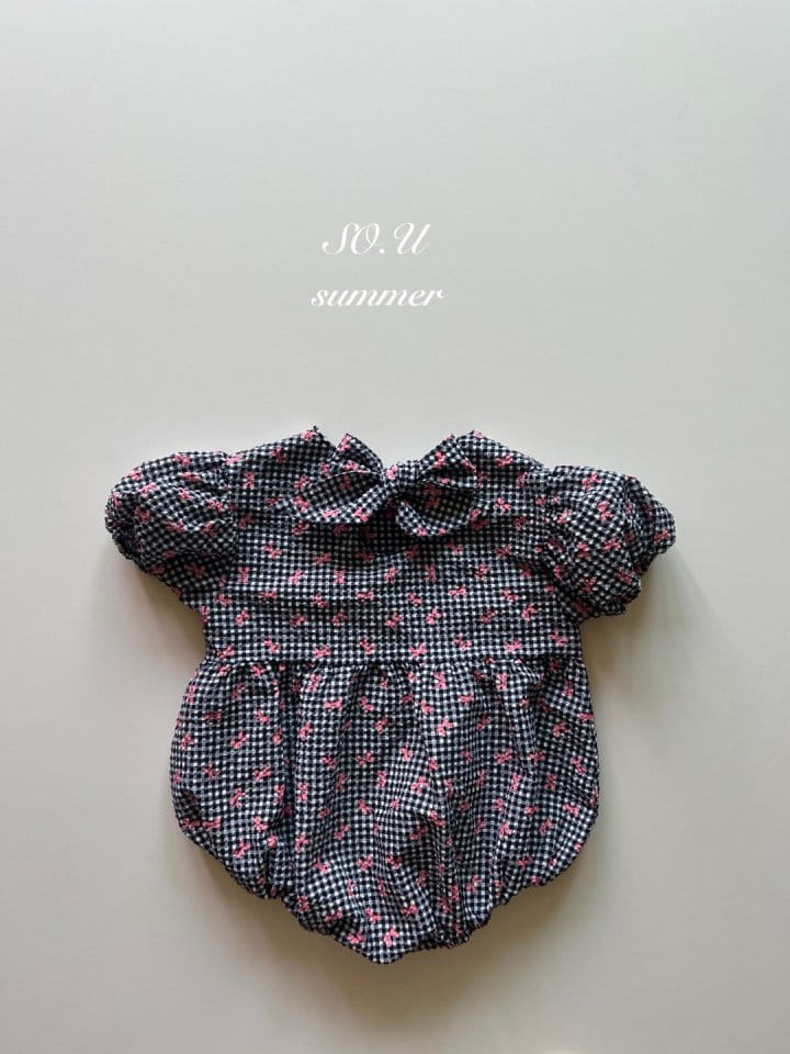 So U - Korean Baby Fashion - #babyboutiqueclothing - Check Ribbon Body Suit - 9