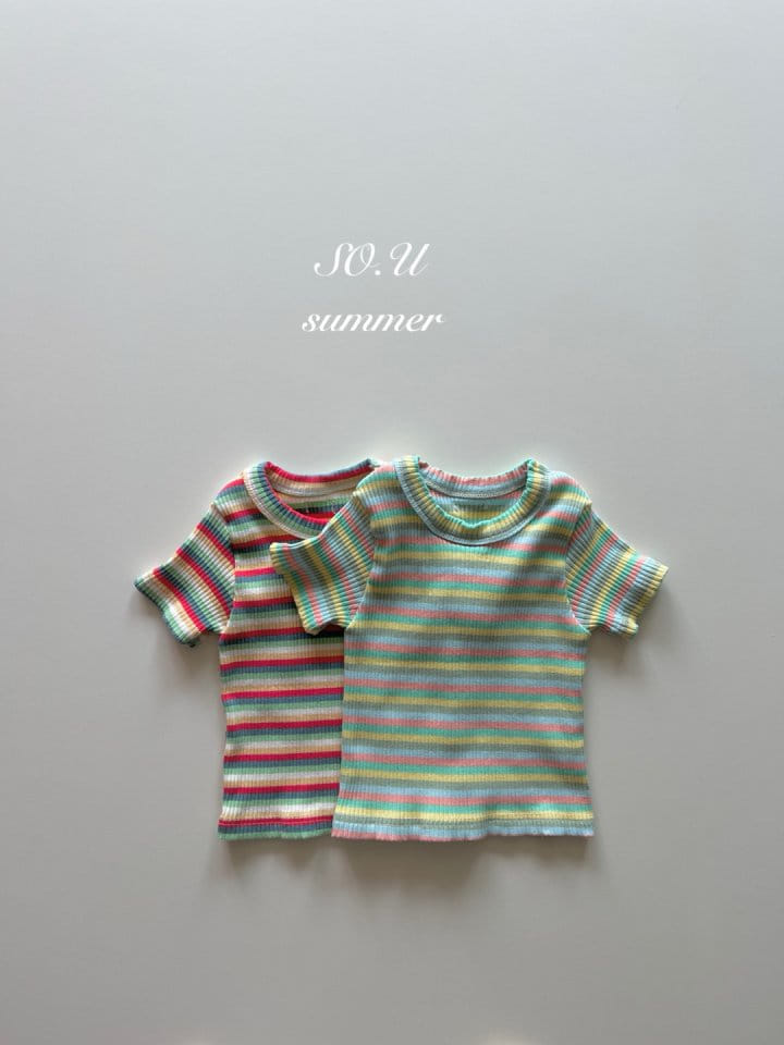 So U - Korean Baby Fashion - #babyclothing - Rainbow Tteok Tee - 2