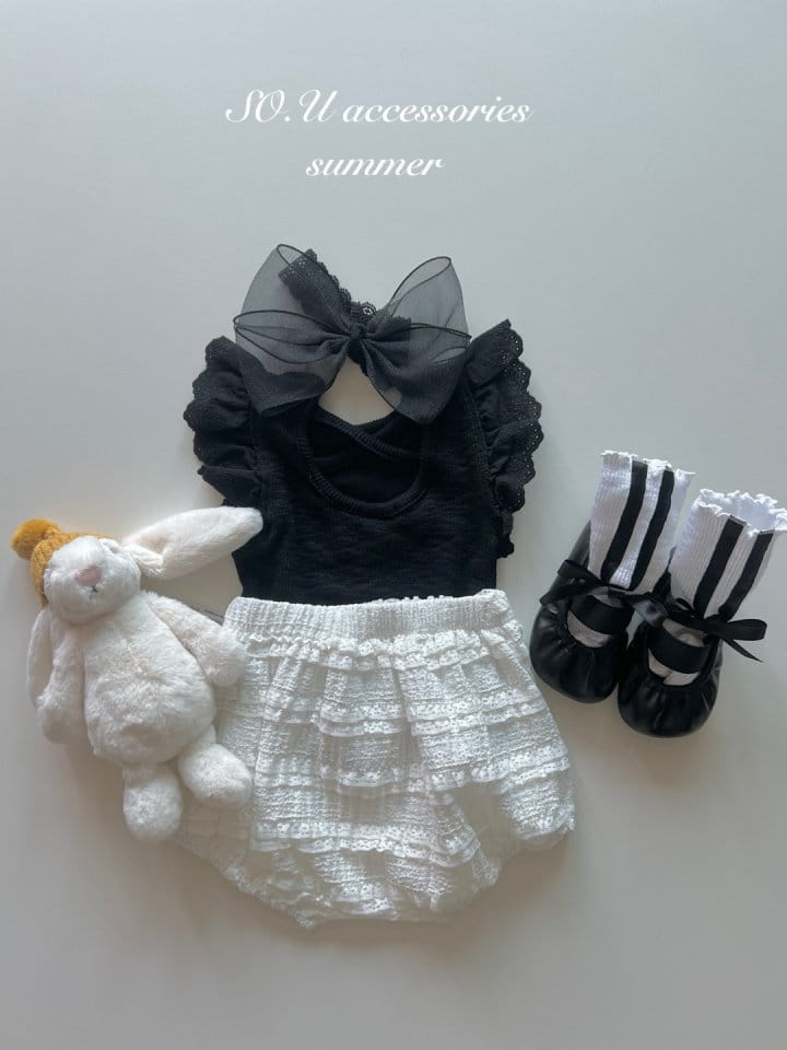 So U - Korean Baby Fashion - #babyfashion - Two Line Ribbon Knee Socks - 11