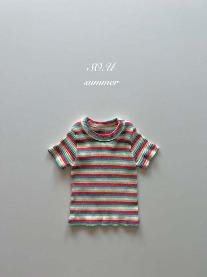 So U - Korean Baby Fashion - #babygirlfashion - Rainbow Tteok Tee - 5