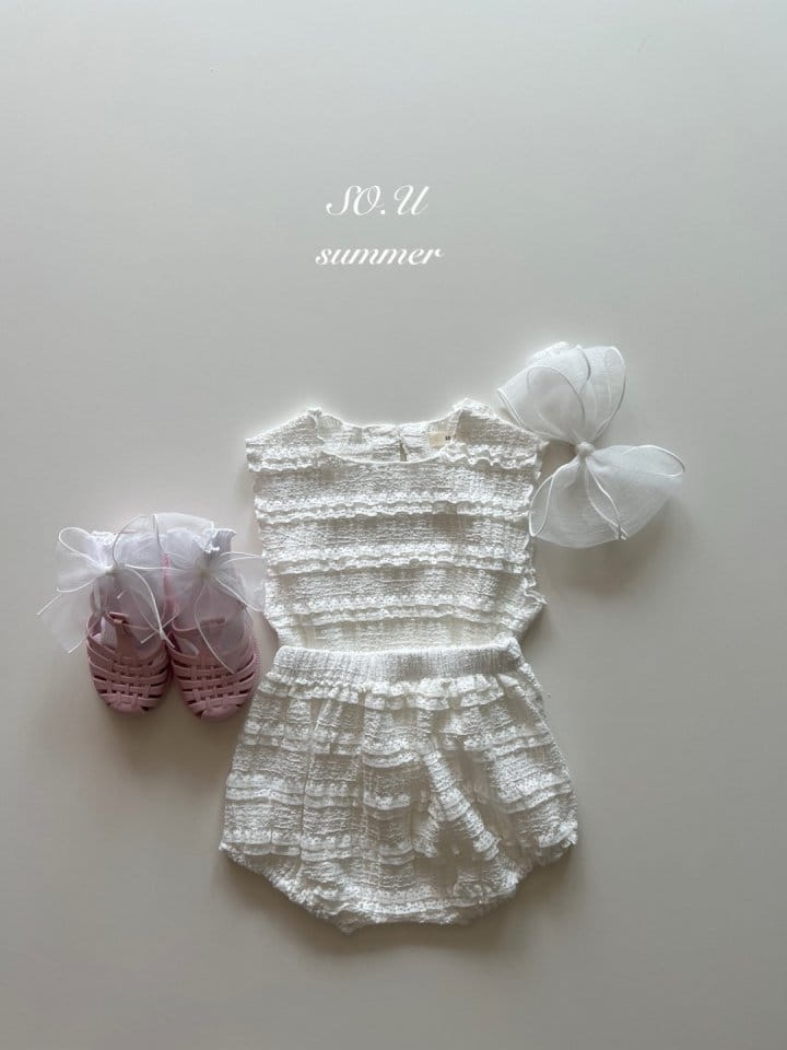 So U - Korean Baby Fashion - #babyoninstagram - Kan Kan Bloomers  Top Bottom Set