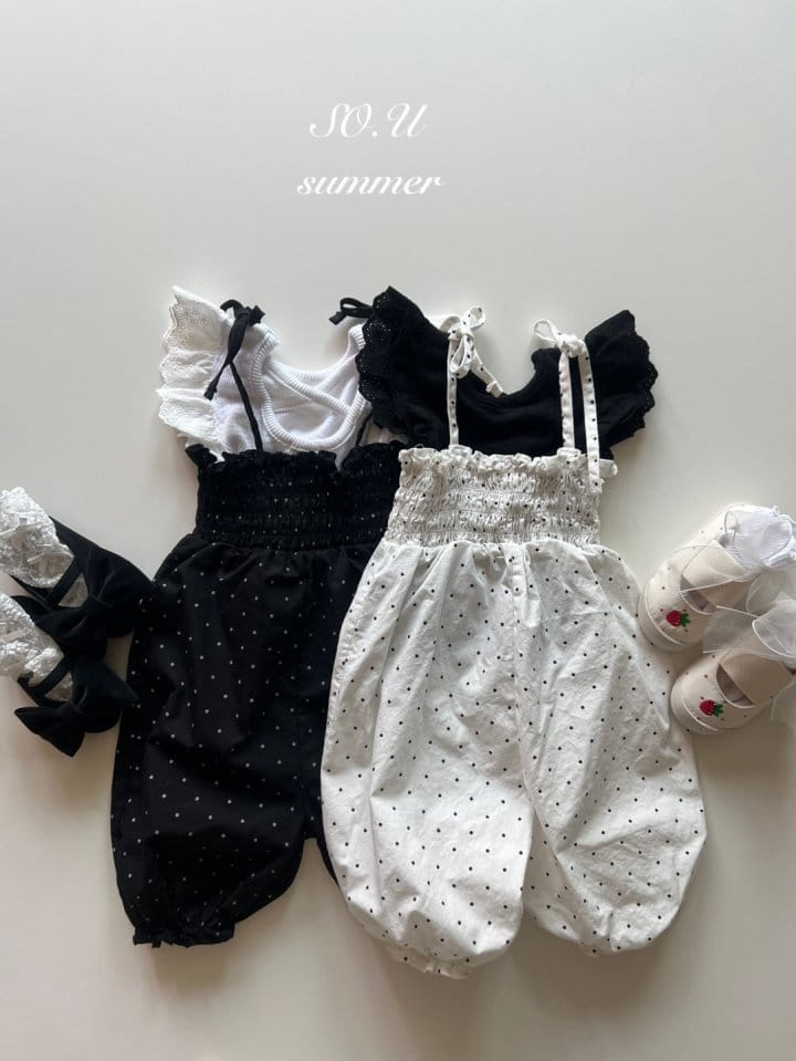 So U - Korean Baby Fashion - #babyoutfit - Dot Smoke Body Suit - 9