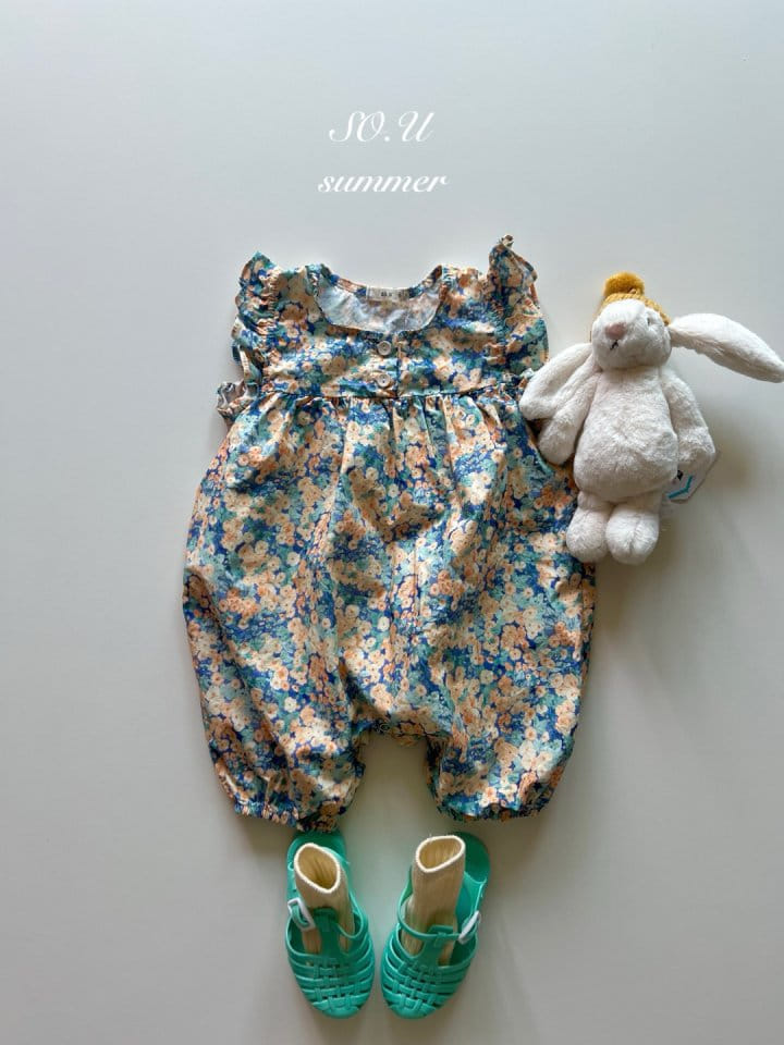 So U - Korean Baby Fashion - #babyoutfit - Flower L Wing Body Suit