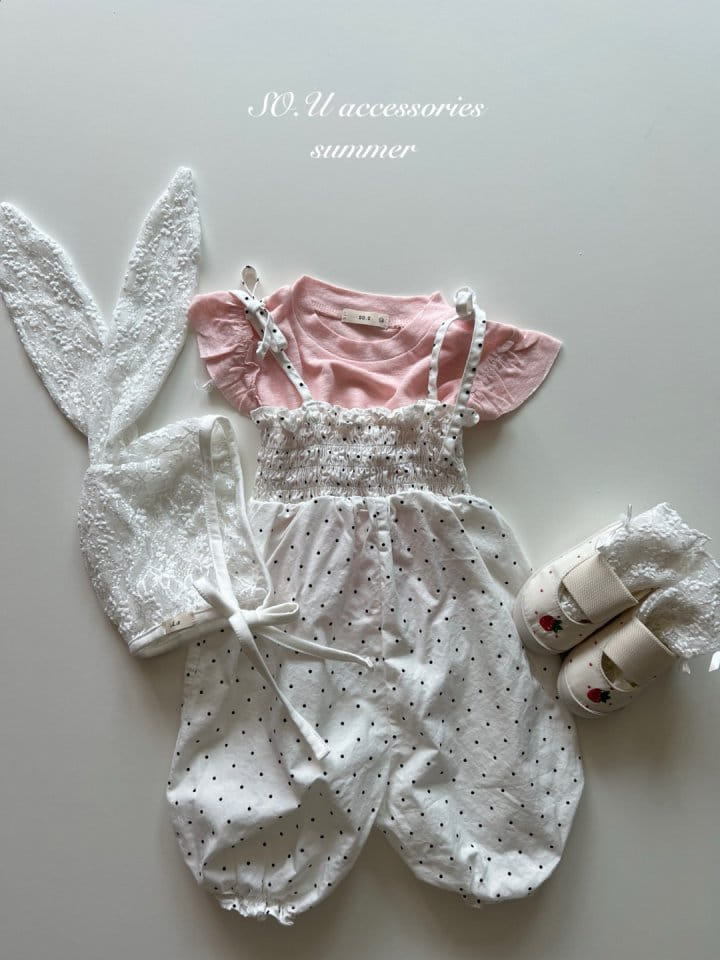 So U - Korean Baby Fashion - #onlinebabyshop - Rabbit Lace Bonnet - 9