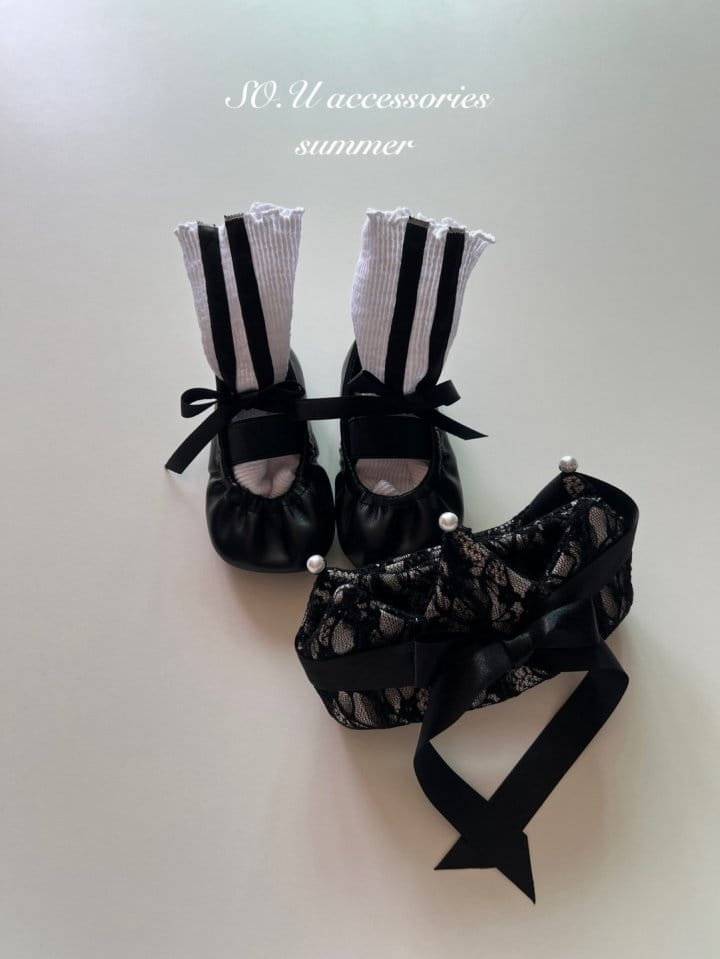 So U - Korean Baby Fashion - #smilingbaby - Two Line Ribbon Knee Socks - 7