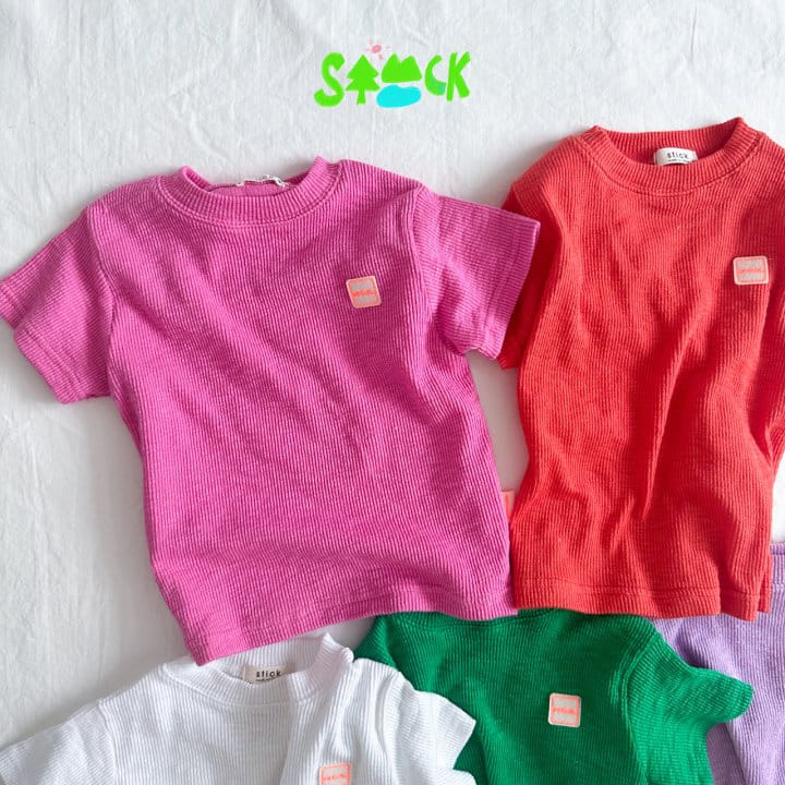 Stick - Korean Children Fashion - #kidsshorts - Melody Rib Tee - 2