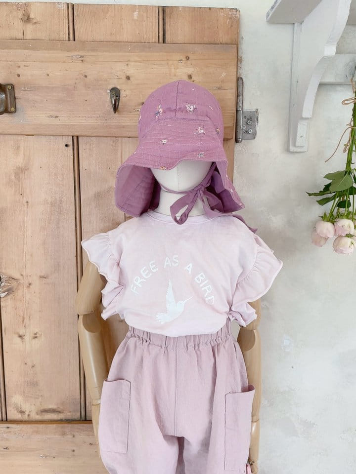 Studio M - Korean Children Fashion - #minifashionista - Bird Paint Frill Tee - 9