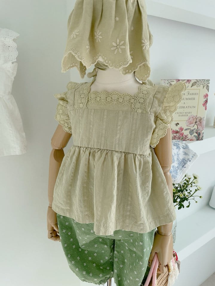 Studio M - Korean Children Fashion - #stylishchildhood - Orche Lace Blouse - 7