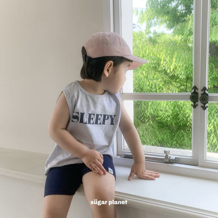 Sugar Planet - Korean Children Fashion - #designkidswear - Sleepy Sleeveless Tee