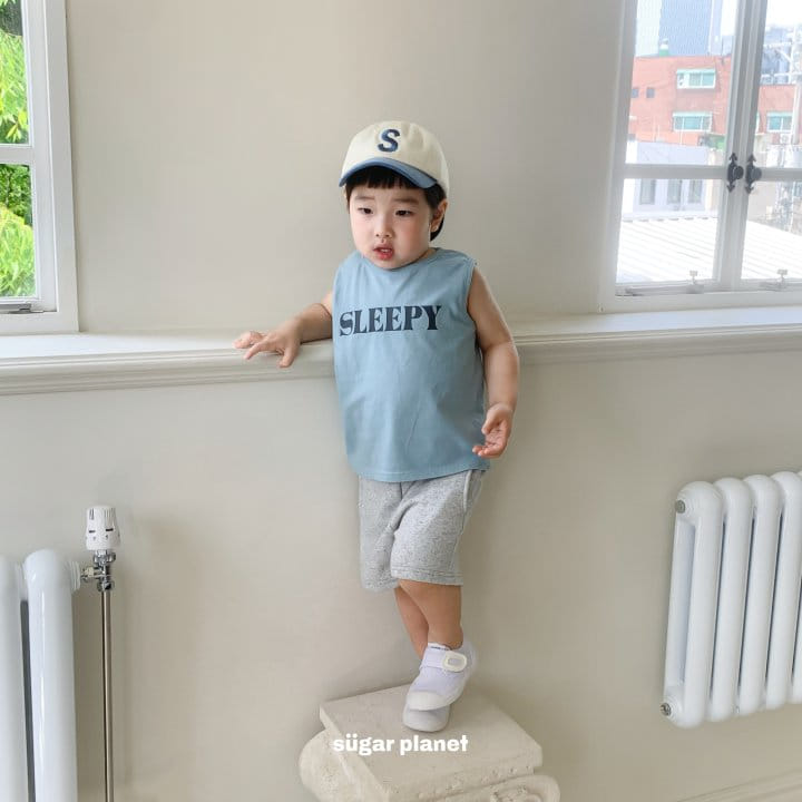 Sugar Planet - Korean Children Fashion - #discoveringself - Sleepy Sleeveless Tee - 2