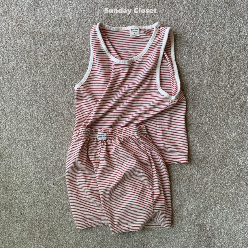 Sunday Closet - Korean Children Fashion - #kidzfashiontrend - Kindergarten  Sleeveless Tee - 8