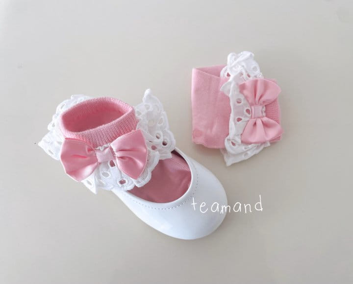 Teamand - Korean Children Fashion - #magicofchildhood - Big Ribbon Socks  - 6