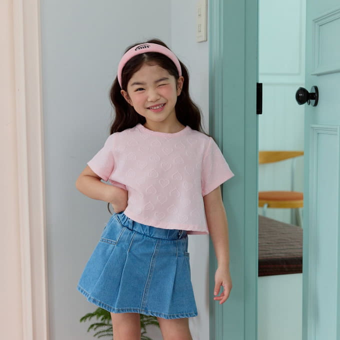 U Eo - Korean Children Fashion - #childofig - Crop Heart Blanc