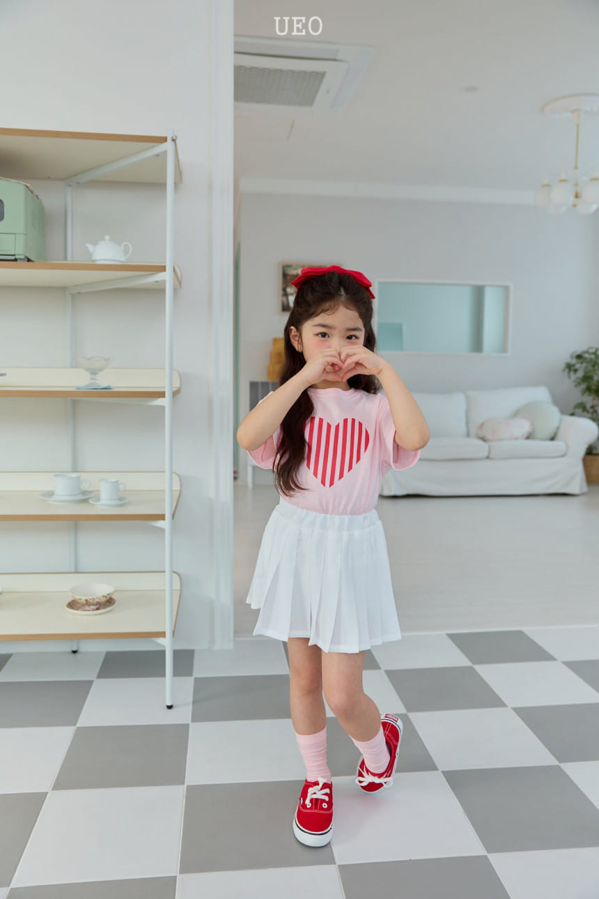 U Eo - Korean Children Fashion - #childofig - Vertical Heart Tee - 3