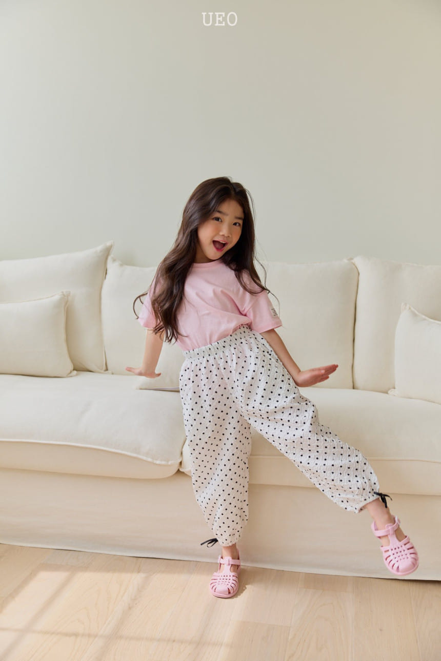 U Eo - Korean Children Fashion - #childofig - Dot Ribbon Baggy Pants - 3