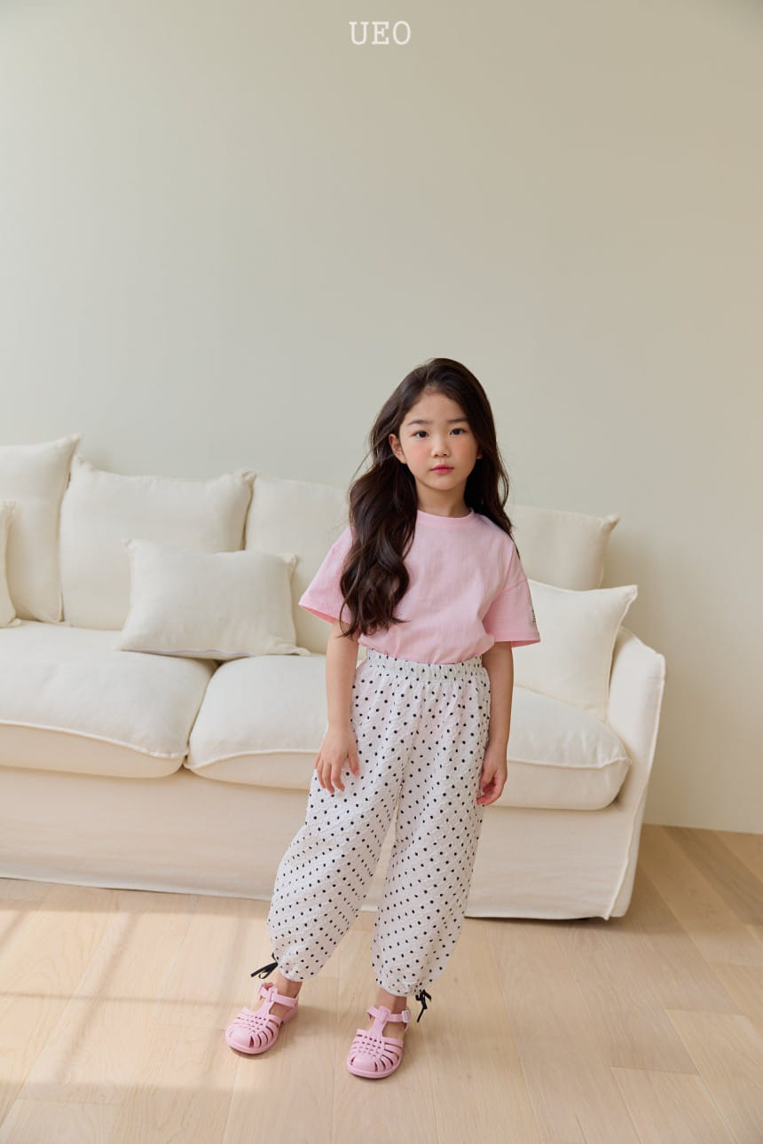 U Eo - Korean Children Fashion - #fashionkids - Dot Ribbon Baggy Pants - 7