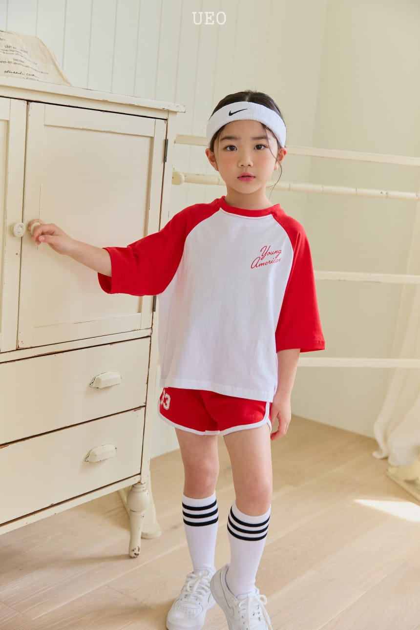 U Eo - Korean Children Fashion - #kidsshorts - America Raglan Tee - 2