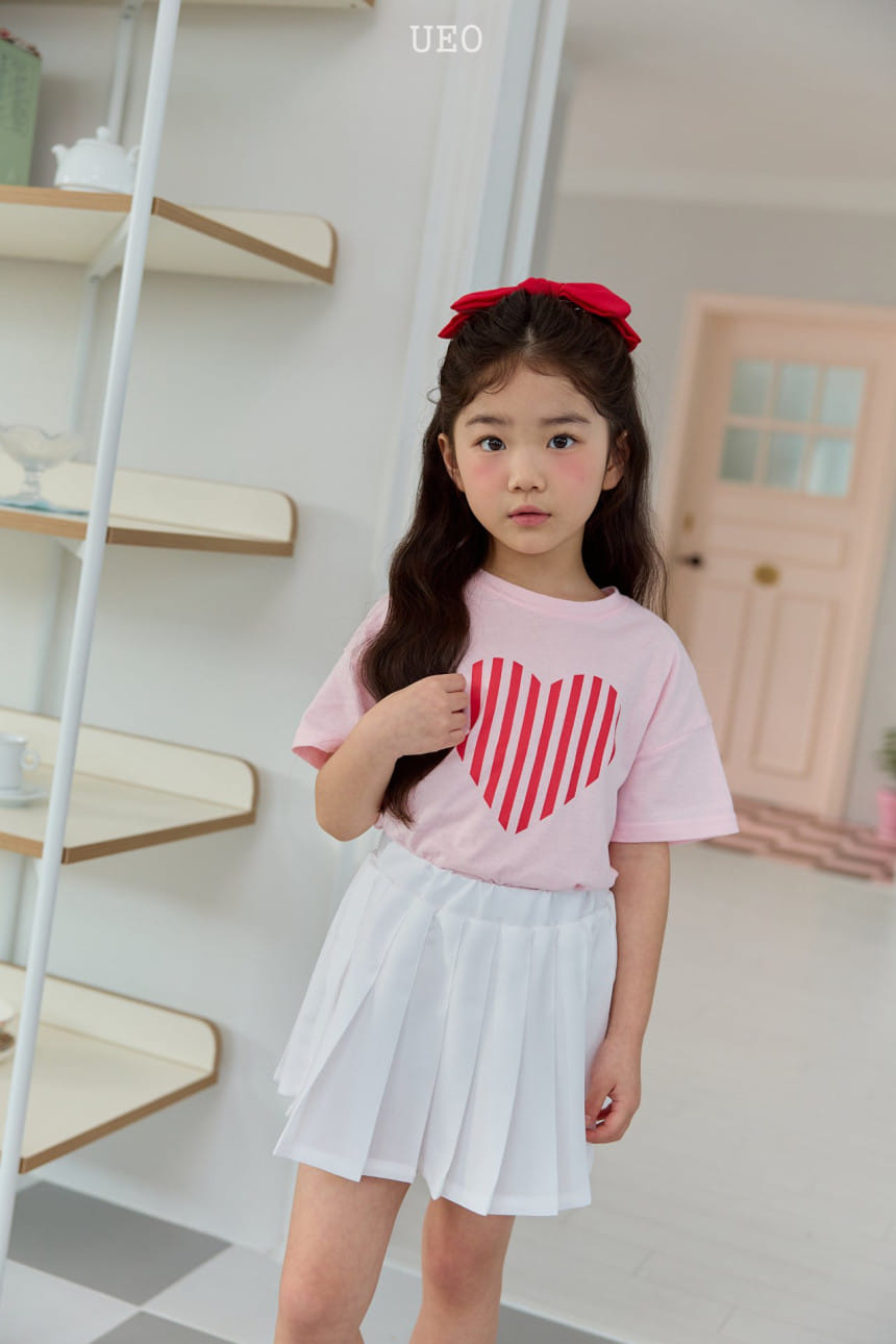 U Eo - Korean Children Fashion - #kidsshorts - Vertical Heart Tee - 9