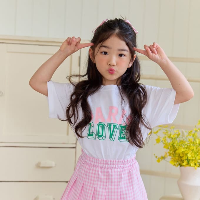 U Eo - Korean Children Fashion - #kidsstore - Paris Love Box Tee