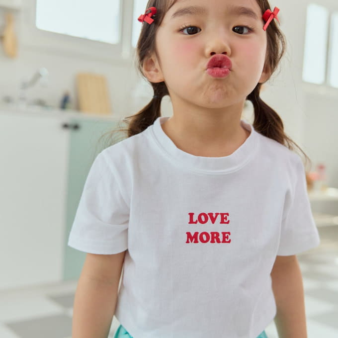 U Eo - Korean Children Fashion - #kidzfashiontrend - Love More Crop Tee