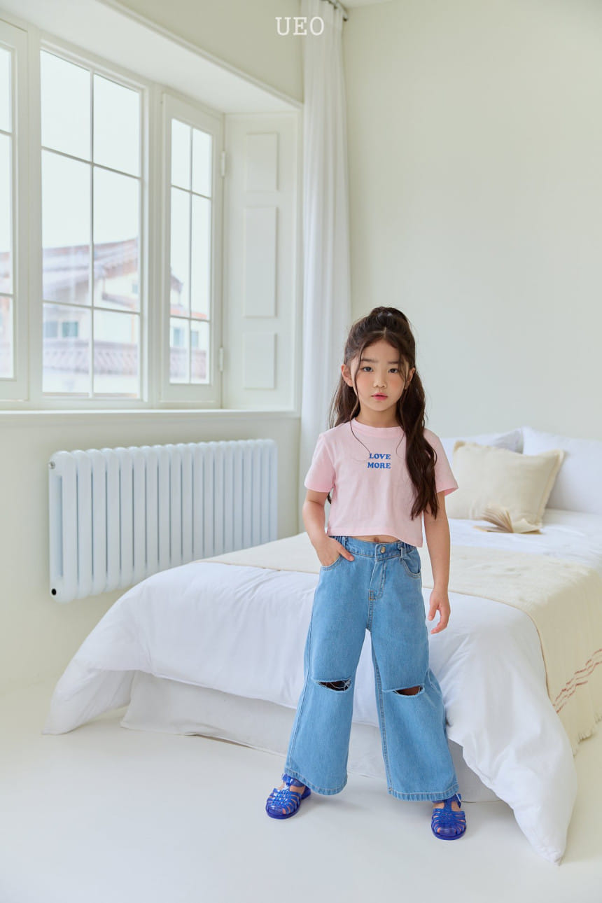 U Eo - Korean Children Fashion - #littlefashionista - Love More Crop Tee - 4