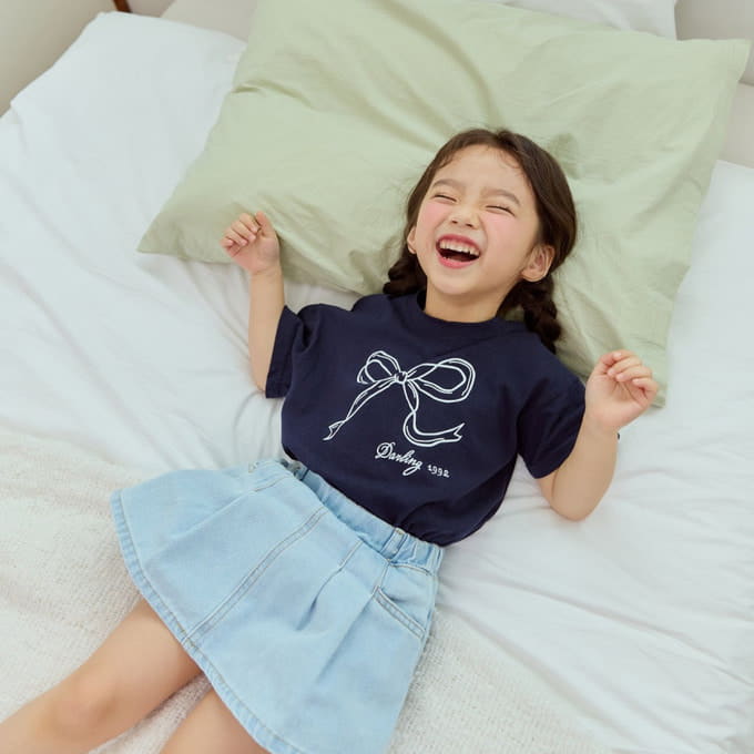 U Eo - Korean Children Fashion - #magicofchildhood - Darling Ribbon Tee