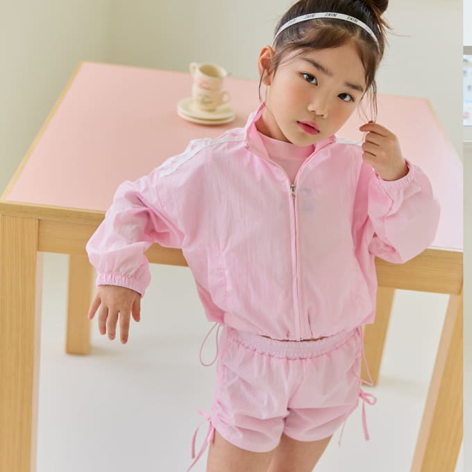 U Eo - Korean Children Fashion - #minifashionista - Crop Ribbon Windbreaker