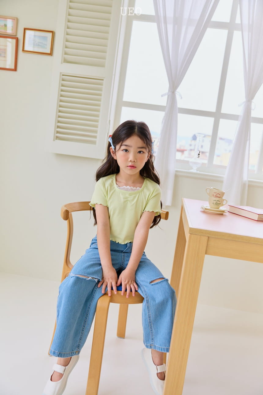 U Eo - Korean Children Fashion - #toddlerclothing - Ggobuli Crop Tee - 11