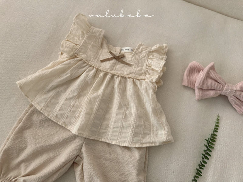 Valu Bebe - Korean Baby Fashion - #babyboutiqueclothing - Eyelet Ribbon Blouse - 10