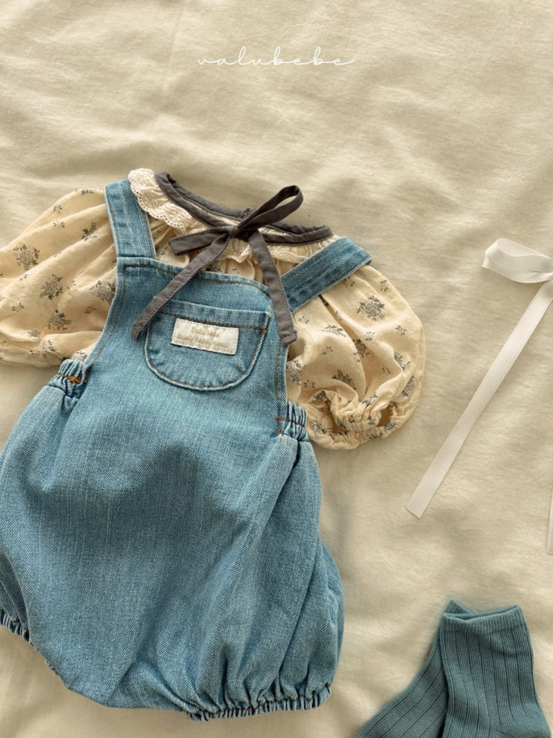 Valu Bebe - Korean Baby Fashion - #babyfashion - Round Denim Body Suit - 10