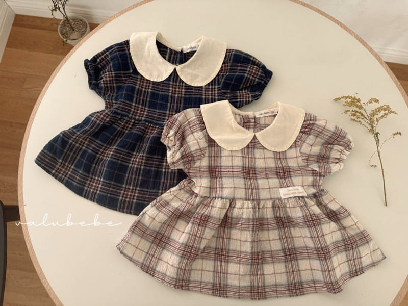 Valu Bebe - Korean Baby Fashion - #babyfashion - Dungca Check One-Piece - 2