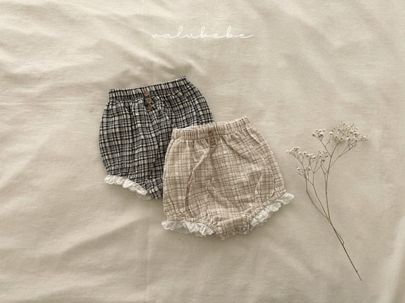 Valu Bebe - Korean Baby Fashion - #babyoninstagram - Check Lace Bloomers - 3