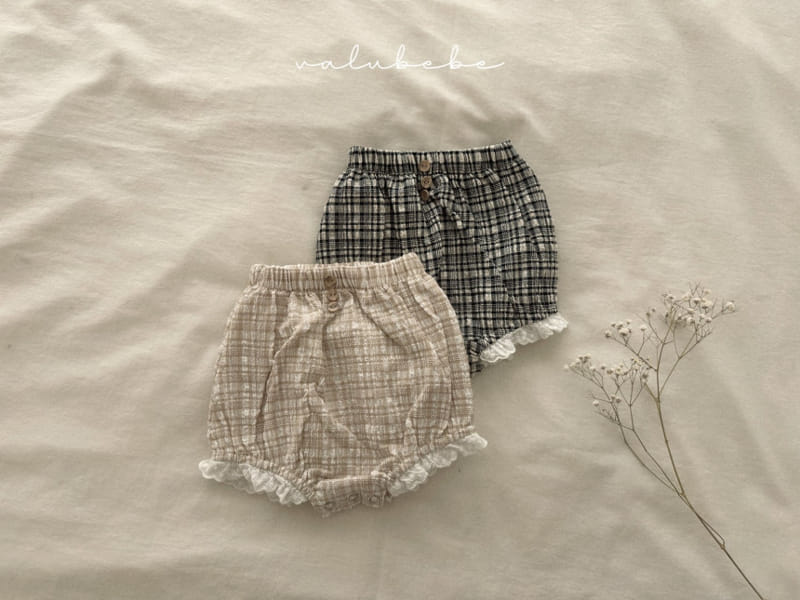 Valu Bebe - Korean Baby Fashion - #babyoutfit - Check Lace Bloomers - 6