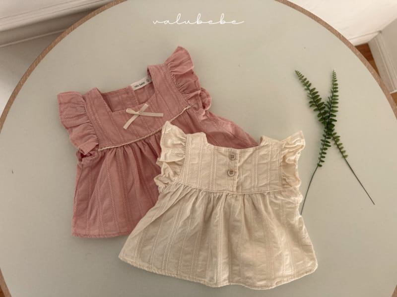 Valu Bebe - Korean Baby Fashion - #onlinebabyshop - Eyelet Ribbon Blouse - 7