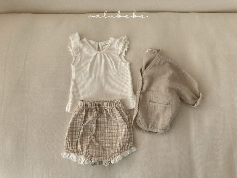 Valu Bebe - Korean Baby Fashion - #onlinebabyshop - Check Lace Bloomers - 9