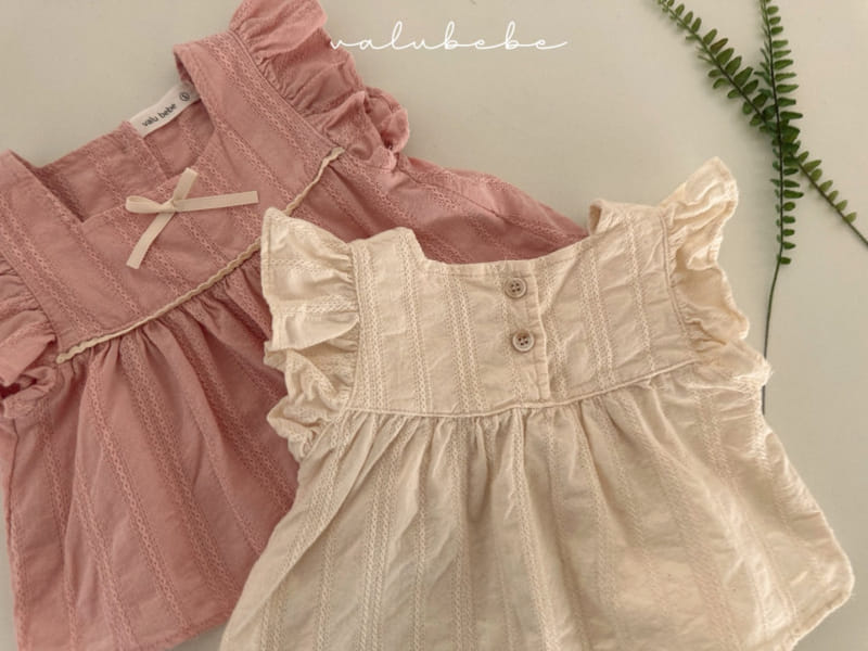 Valu Bebe - Korean Baby Fashion - #smilingbaby - Eyelet Ribbon Blouse - 8